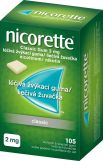 Nicorette® Classic Gum 2 mg léčivá žvýkací guma, 105 žvýkaček