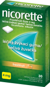 Nicorette® FreshFruit Gum 4 mg léčivá žvýkací guma, 30 žvýkaček