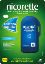 Nicorette® Mint 4 mg lisované pastilky